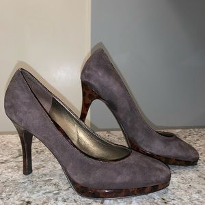 Ann Taylor Brown Suede 4” Platform Heel Shoes